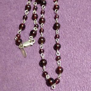 Sterling Silver & Garnet Necklace